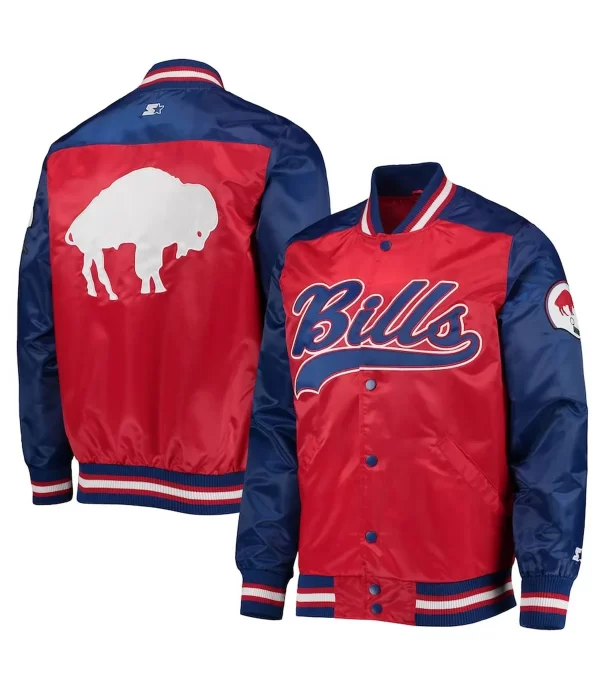 Buffalo Bills The Tradition II Team Full-Snap Satin Varsity Jacket