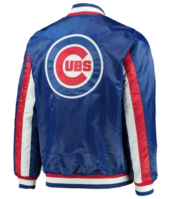 Chicago Cubs The Ace Royal Blue Varsity Satin Jacket