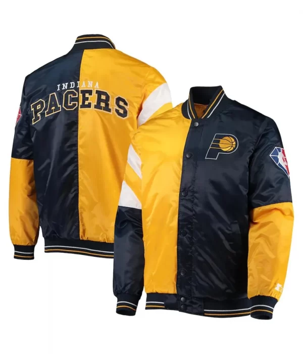Indiana Pacers 75th Anniversary Leader Color Block Satin Jacket