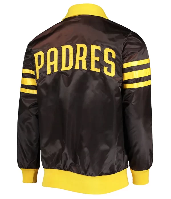 San Diego Padres Full-Zip The Captain II Brown Varsity Jacket
