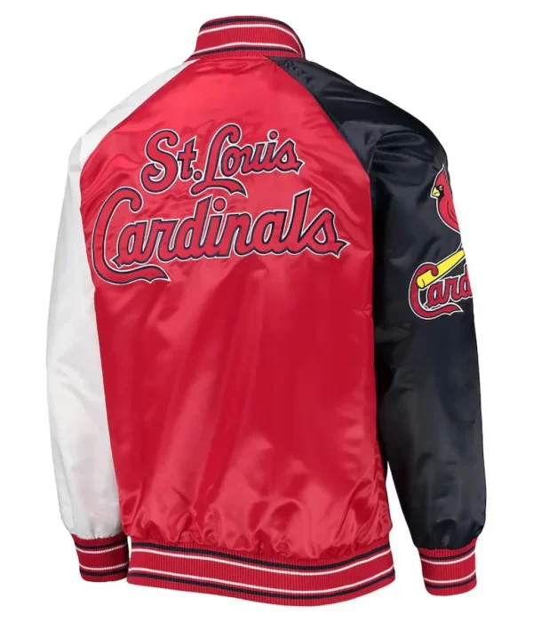 St. Louis Cardinals Reliever Raglan Satin Full-Snap Jacket
