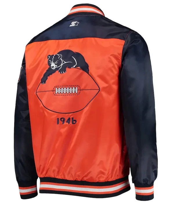 Chicago Bears The Tradition Full-Snap Jacket back