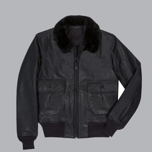 G-1 Flight Bomber Black Leather Jacket