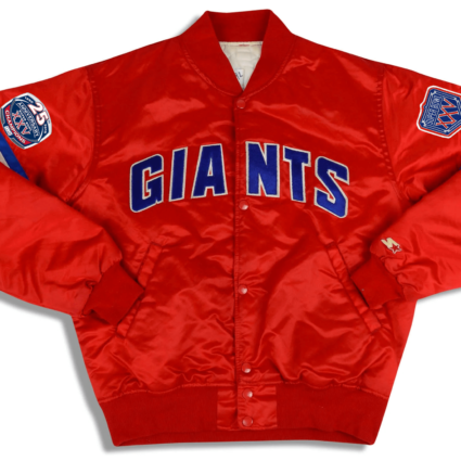 Giants x Starter Legacy Collection Red Satin Jacket