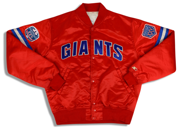 Giants x Starter Legacy Collection Red Satin Jacket