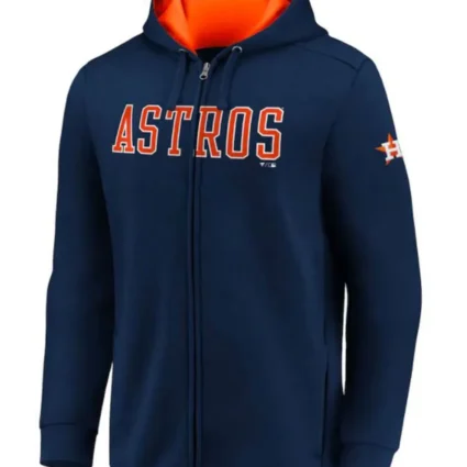 Houston Astros Blue Zip Fleece Hoodie