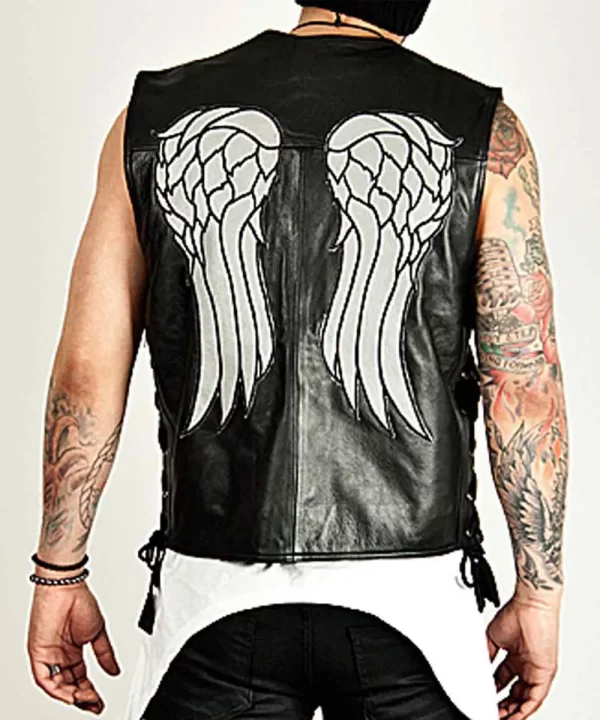 The Walking Dead Norman Reedus Angel Wings Vest back