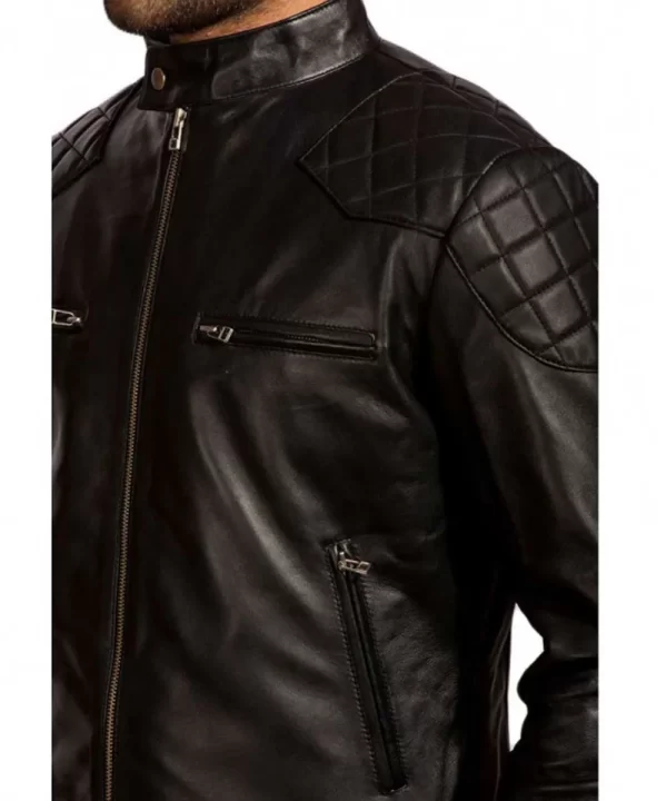 Hannibal Lecter Motorcycle Black Leather Jacket - Image 7