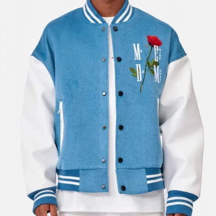 Final Rose Letterman Jacket blue