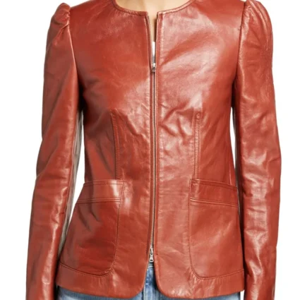 Karen Pittman The Morning Show Brown Leather Blazer