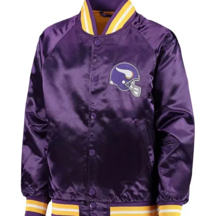 Minnesota Vikings Purple Satin Jacket