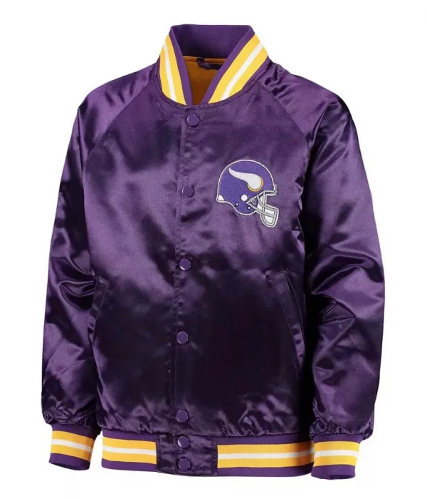 Minnesota Vikings Purple Satin Jacket