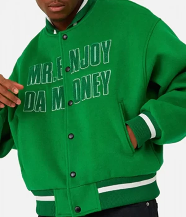 MEDM DA Money Wool Letterman Jacket green