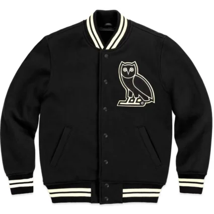OVO Drake Team Black and blue Varsity Jacket