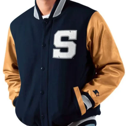 Men’s Nittany Lions Penn State Navy Blue Letterman Jacket