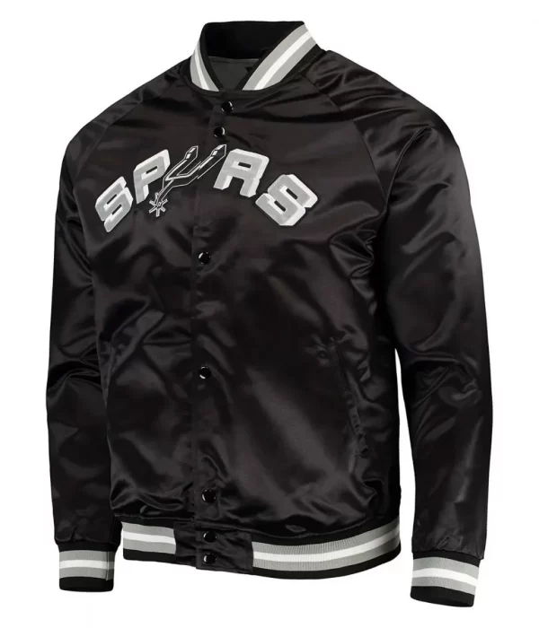 Black San Antonio Spurs Satin black Jacket