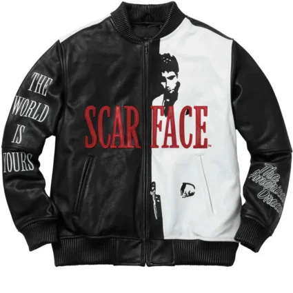 Scarface Tony Montana Bomber Leather Jacket