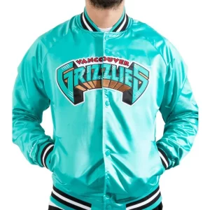 Bomber Vancouver Grizzlies Aqua Green Jacket