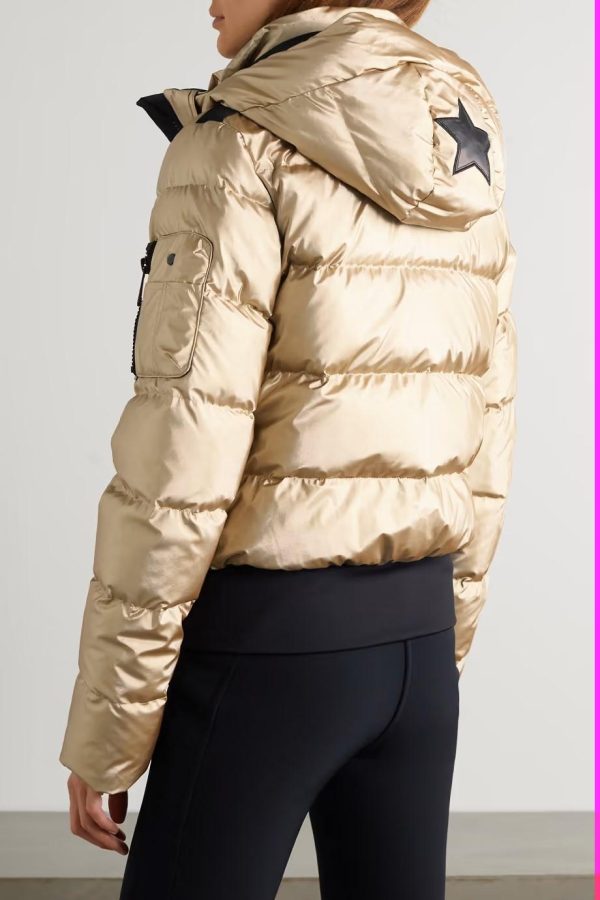 Gold Puffer Ted Lasso Jacket back