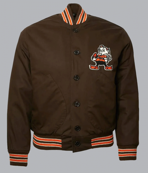 Cleveland Browns Satin Brown Jacket