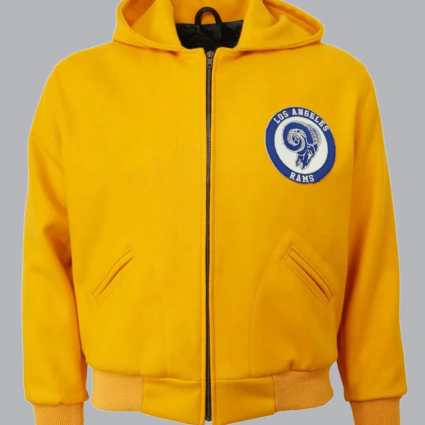 Los Angeles Rams Yellow Wool Hooded Jacket