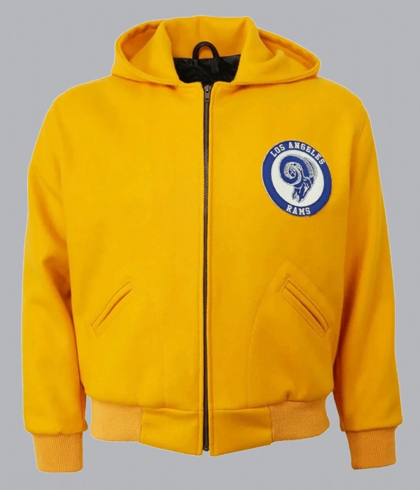 Los Angeles Rams Yellow Wool Hooded Jacket