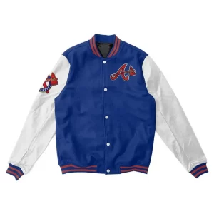 Atlanta Braves White and Blue Varsity Jacket