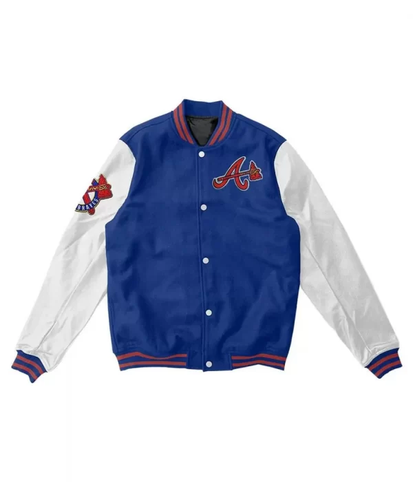 Atlanta Braves White and Blue Varsity Jacket