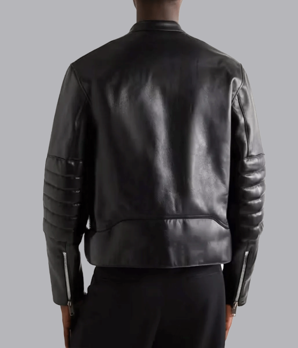 Biker Style Slim Fit Leather Jacket