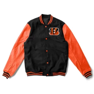 Cincinnati Bengals Letterman Black and Orange Jacket