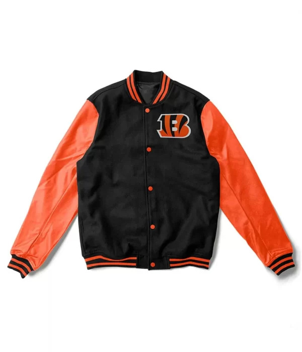 Cincinnati Bengals Letterman Black and Orange Jacket