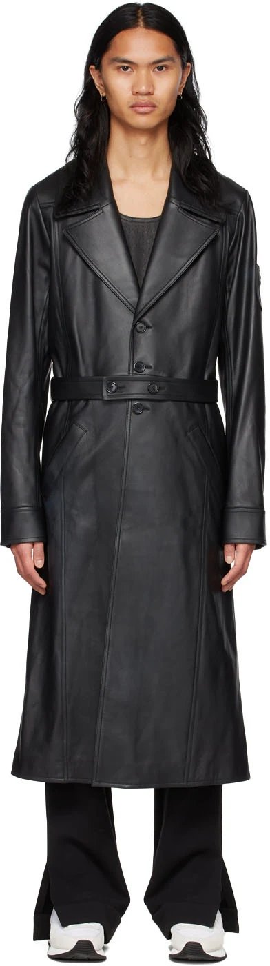Leather Trench Black Coat