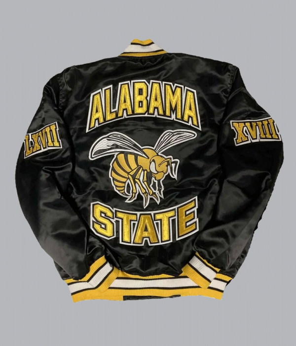 Men’s Alabama State University Black Bomber Jacket