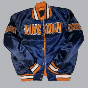 Men’s Lincoln University Embroidered Blue Jacket