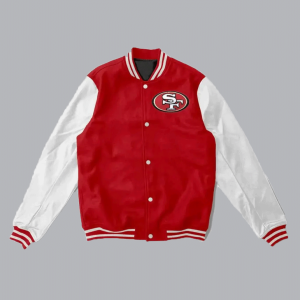 San Francisco 49ers Varsity White and Red Jacket