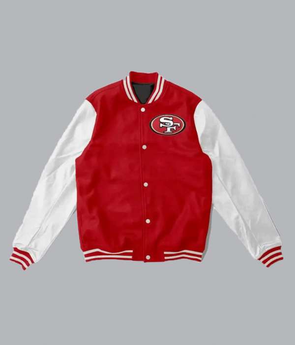 San Francisco 49ers Varsity White and Red Jacket