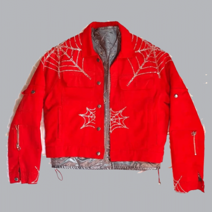 Spider Worldwide Young Thug Denim Red Jacket
