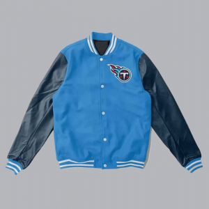 Tennessee Titans Light Blue and Navy Blue Jacket