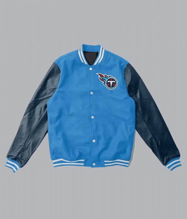 Tennessee Titans Light Blue and Navy Blue Jacket