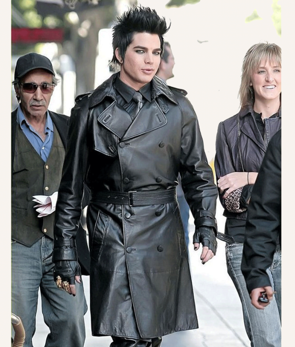 Adam Lambert Double Breasted Leather Coat