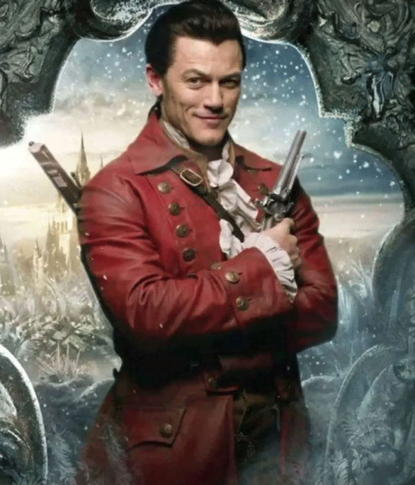Beauty and The Beast Luke Evans Red Leather Jacket
