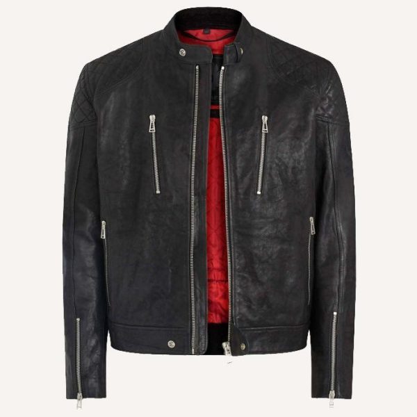 Belstaff Cheetham Leather Black Jacket