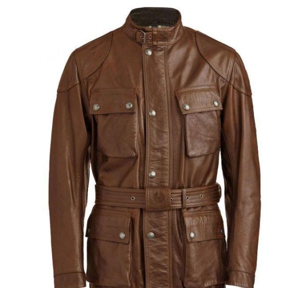 Belstaff Classic Leather Trialmaster Burnt Cuero Jacket