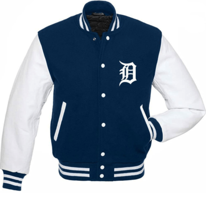 Detroit Tigers Blue and White Varsity Jacket