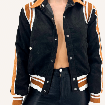 Irma Vep Alicia Vikander Varsity Wool Jacket