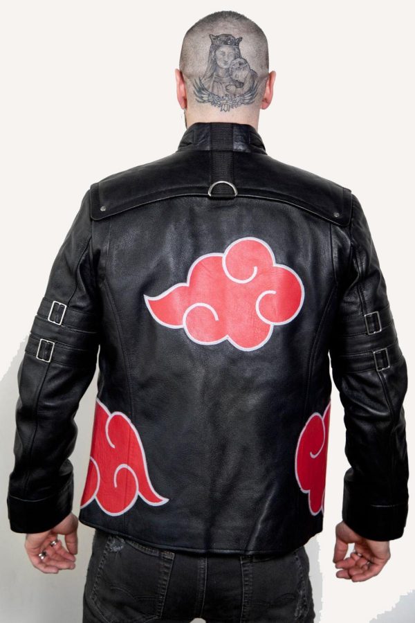 Itachi Uchiha Naruto Biker Black Leather Jacket