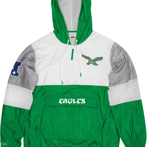 Jalen Hurts Philadelphia Eagles Green Pullover Jacket