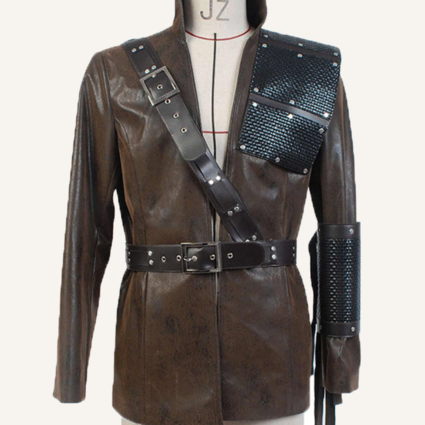 Malcolm Merlyn Dark brown Leather Coat