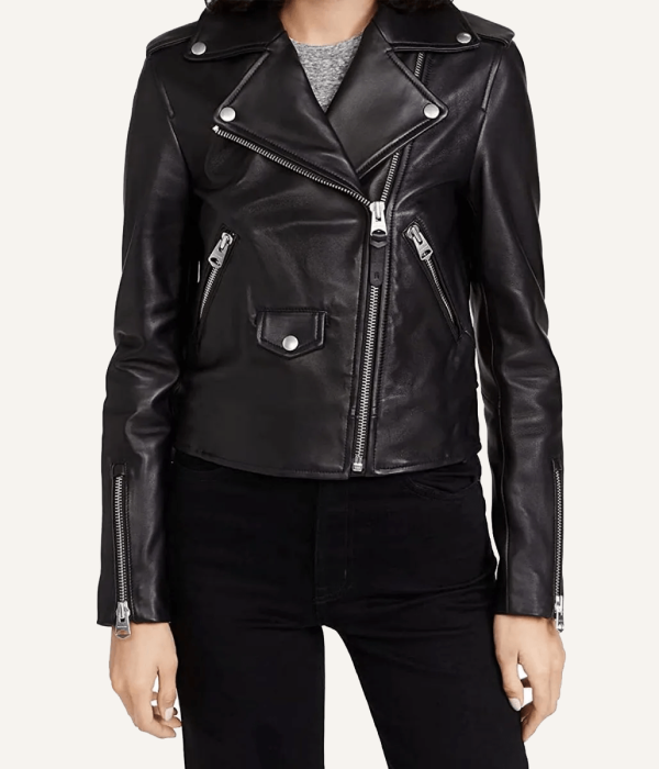 Morgan Taylor Campbell The Imperfects Black Biker Leather Jacket