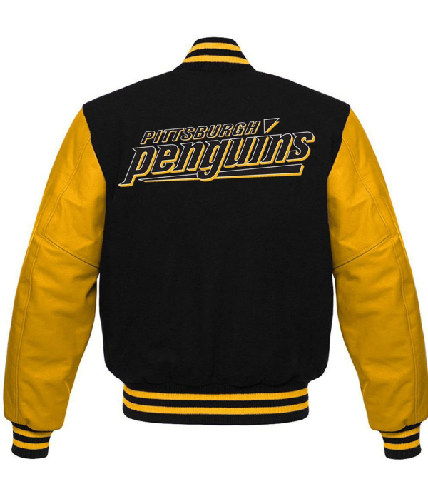 Pittsburgh Penguins Black and Yellow Varsity Jacket
